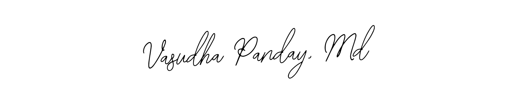 Similarly Bearetta-2O07w is the best handwritten signature design. Signature creator online .You can use it as an online autograph creator for name Vasudha Panday, Md. Vasudha Panday, Md signature style 12 images and pictures png