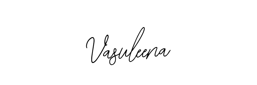 Bearetta-2O07w is a professional signature style that is perfect for those who want to add a touch of class to their signature. It is also a great choice for those who want to make their signature more unique. Get Vasuleena name to fancy signature for free. Vasuleena signature style 12 images and pictures png