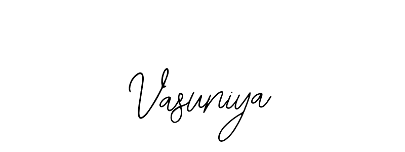 Use a signature maker to create a handwritten signature online. With this signature software, you can design (Bearetta-2O07w) your own signature for name Vasuniya. Vasuniya signature style 12 images and pictures png
