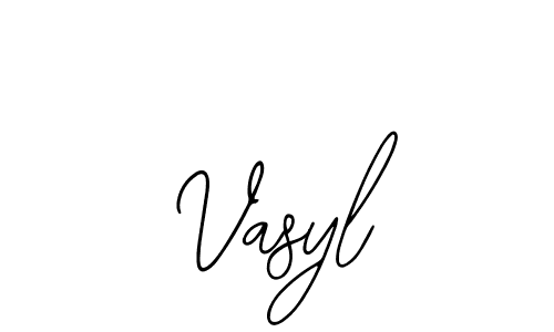 Use a signature maker to create a handwritten signature online. With this signature software, you can design (Bearetta-2O07w) your own signature for name Vasyl. Vasyl signature style 12 images and pictures png