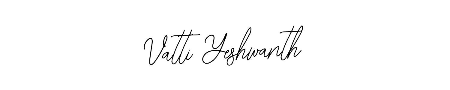 How to make Vatti Yeshwanth name signature. Use Bearetta-2O07w style for creating short signs online. This is the latest handwritten sign. Vatti Yeshwanth signature style 12 images and pictures png