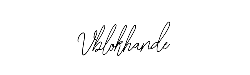 You can use this online signature creator to create a handwritten signature for the name Vblokhande. This is the best online autograph maker. Vblokhande signature style 12 images and pictures png