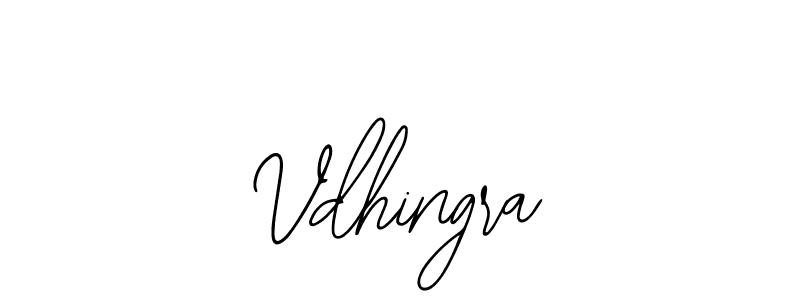 How to make Vdhingra signature? Bearetta-2O07w is a professional autograph style. Create handwritten signature for Vdhingra name. Vdhingra signature style 12 images and pictures png