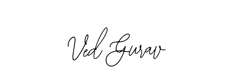 The best way (Bearetta-2O07w) to make a short signature is to pick only two or three words in your name. The name Ved Gurav include a total of six letters. For converting this name. Ved Gurav signature style 12 images and pictures png