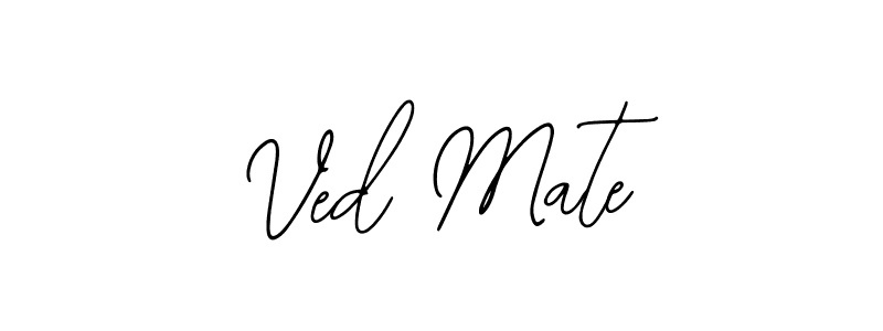 You can use this online signature creator to create a handwritten signature for the name Ved Mate. This is the best online autograph maker. Ved Mate signature style 12 images and pictures png