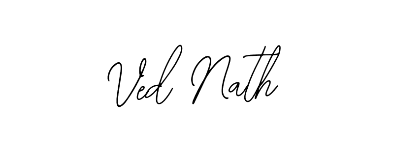 You should practise on your own different ways (Bearetta-2O07w) to write your name (Ved Nath) in signature. don't let someone else do it for you. Ved Nath signature style 12 images and pictures png