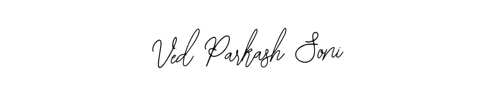 The best way (Bearetta-2O07w) to make a short signature is to pick only two or three words in your name. The name Ved Parkash Soni include a total of six letters. For converting this name. Ved Parkash Soni signature style 12 images and pictures png