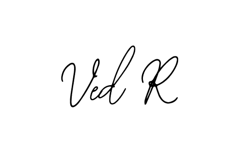 Use a signature maker to create a handwritten signature online. With this signature software, you can design (Bearetta-2O07w) your own signature for name Ved R. Ved R signature style 12 images and pictures png