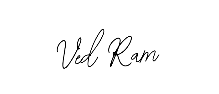 You should practise on your own different ways (Bearetta-2O07w) to write your name (Ved Ram) in signature. don't let someone else do it for you. Ved Ram signature style 12 images and pictures png