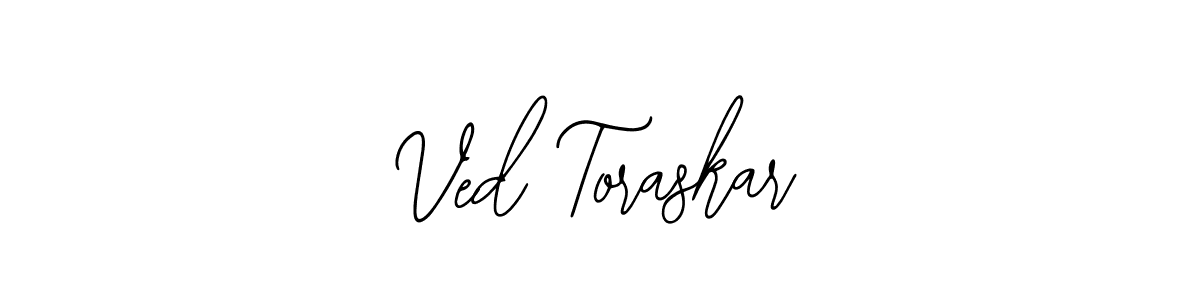 How to make Ved Toraskar name signature. Use Bearetta-2O07w style for creating short signs online. This is the latest handwritten sign. Ved Toraskar signature style 12 images and pictures png