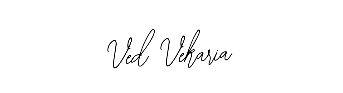 How to make Ved Vekaria name signature. Use Bearetta-2O07w style for creating short signs online. This is the latest handwritten sign. Ved Vekaria signature style 12 images and pictures png