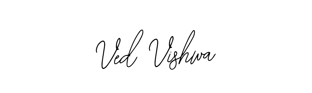 Also You can easily find your signature by using the search form. We will create Ved Vishwa name handwritten signature images for you free of cost using Bearetta-2O07w sign style. Ved Vishwa signature style 12 images and pictures png