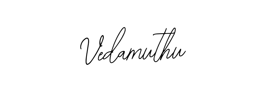 You should practise on your own different ways (Bearetta-2O07w) to write your name (Vedamuthu) in signature. don't let someone else do it for you. Vedamuthu signature style 12 images and pictures png