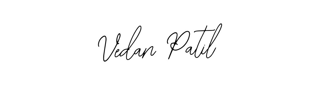 You should practise on your own different ways (Bearetta-2O07w) to write your name (Vedan Patil) in signature. don't let someone else do it for you. Vedan Patil signature style 12 images and pictures png