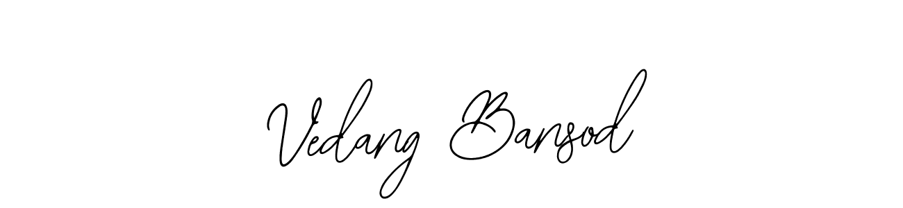You can use this online signature creator to create a handwritten signature for the name Vedang Bansod. This is the best online autograph maker. Vedang Bansod signature style 12 images and pictures png