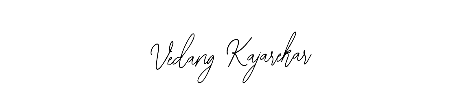 You should practise on your own different ways (Bearetta-2O07w) to write your name (Vedang Kajarekar) in signature. don't let someone else do it for you. Vedang Kajarekar signature style 12 images and pictures png
