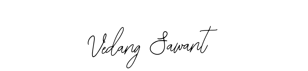 You should practise on your own different ways (Bearetta-2O07w) to write your name (Vedang Sawant) in signature. don't let someone else do it for you. Vedang Sawant signature style 12 images and pictures png