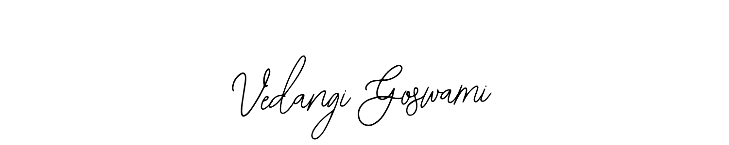 Use a signature maker to create a handwritten signature online. With this signature software, you can design (Bearetta-2O07w) your own signature for name Vedangi Goswami. Vedangi Goswami signature style 12 images and pictures png