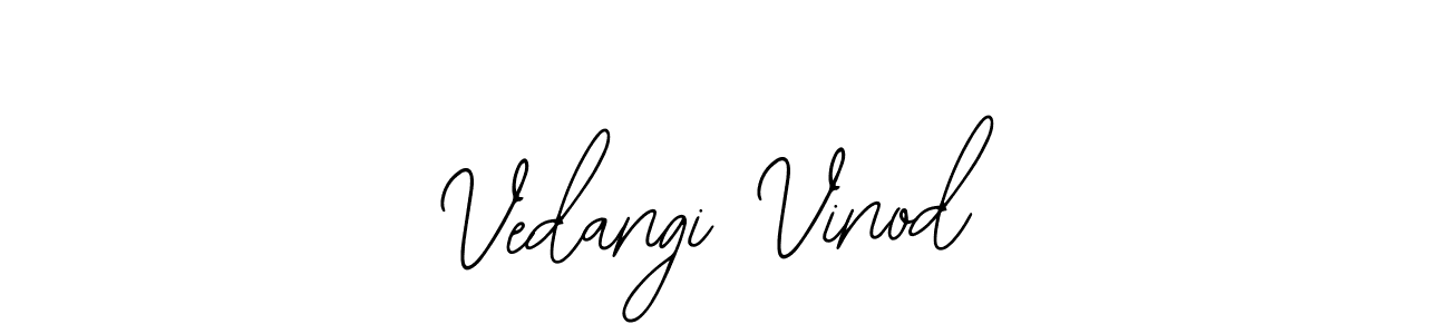 How to make Vedangi Vinod name signature. Use Bearetta-2O07w style for creating short signs online. This is the latest handwritten sign. Vedangi Vinod signature style 12 images and pictures png