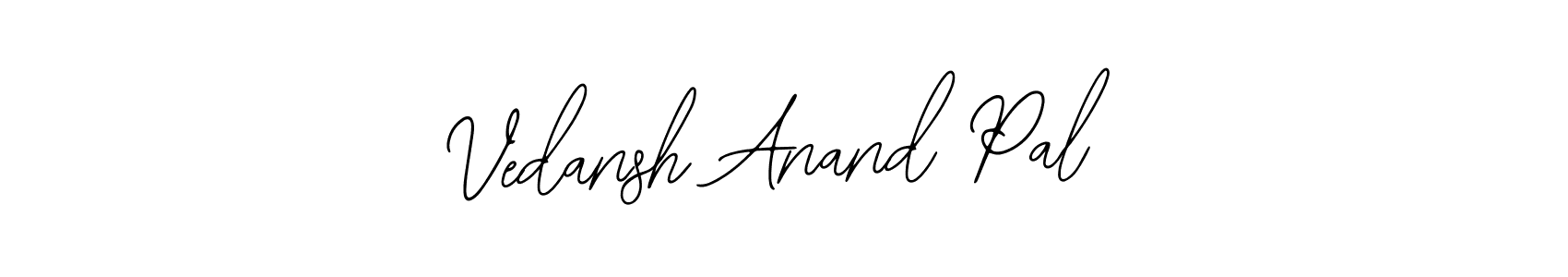 if you are searching for the best signature style for your name Vedansh Anand Pal. so please give up your signature search. here we have designed multiple signature styles  using Bearetta-2O07w. Vedansh Anand Pal signature style 12 images and pictures png