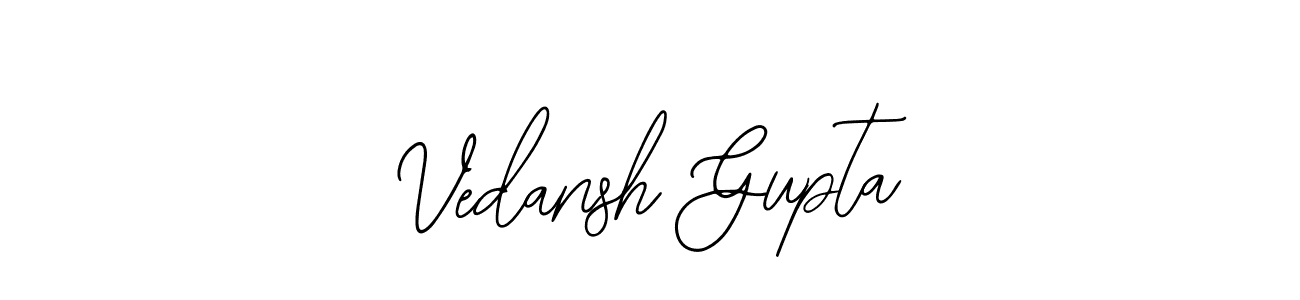 Create a beautiful signature design for name Vedansh Gupta. With this signature (Bearetta-2O07w) fonts, you can make a handwritten signature for free. Vedansh Gupta signature style 12 images and pictures png