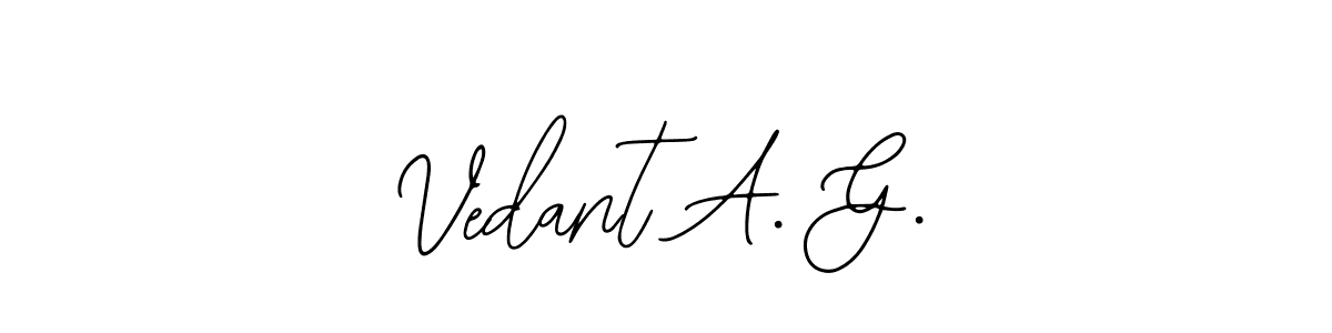 Design your own signature with our free online signature maker. With this signature software, you can create a handwritten (Bearetta-2O07w) signature for name Vedant A. G.. Vedant A. G. signature style 12 images and pictures png