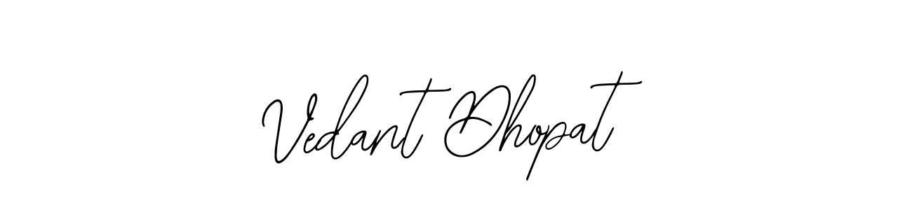 Bearetta-2O07w is a professional signature style that is perfect for those who want to add a touch of class to their signature. It is also a great choice for those who want to make their signature more unique. Get Vedant Dhopat name to fancy signature for free. Vedant Dhopat signature style 12 images and pictures png