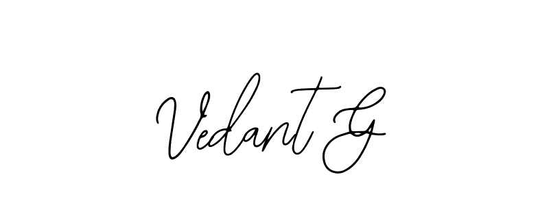 Create a beautiful signature design for name Vedant G. With this signature (Bearetta-2O07w) fonts, you can make a handwritten signature for free. Vedant G signature style 12 images and pictures png