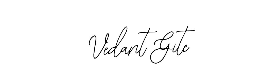 Design your own signature with our free online signature maker. With this signature software, you can create a handwritten (Bearetta-2O07w) signature for name Vedant Gite. Vedant Gite signature style 12 images and pictures png