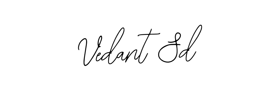 The best way (Bearetta-2O07w) to make a short signature is to pick only two or three words in your name. The name Vedant Sd include a total of six letters. For converting this name. Vedant Sd signature style 12 images and pictures png
