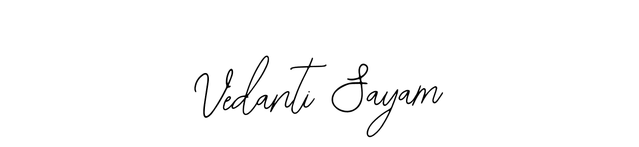 Make a beautiful signature design for name Vedanti Sayam. Use this online signature maker to create a handwritten signature for free. Vedanti Sayam signature style 12 images and pictures png