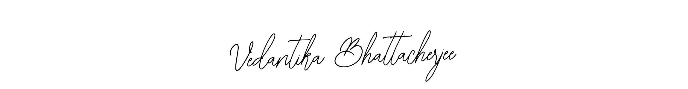 The best way (Bearetta-2O07w) to make a short signature is to pick only two or three words in your name. The name Vedantika Bhattacherjee include a total of six letters. For converting this name. Vedantika Bhattacherjee signature style 12 images and pictures png