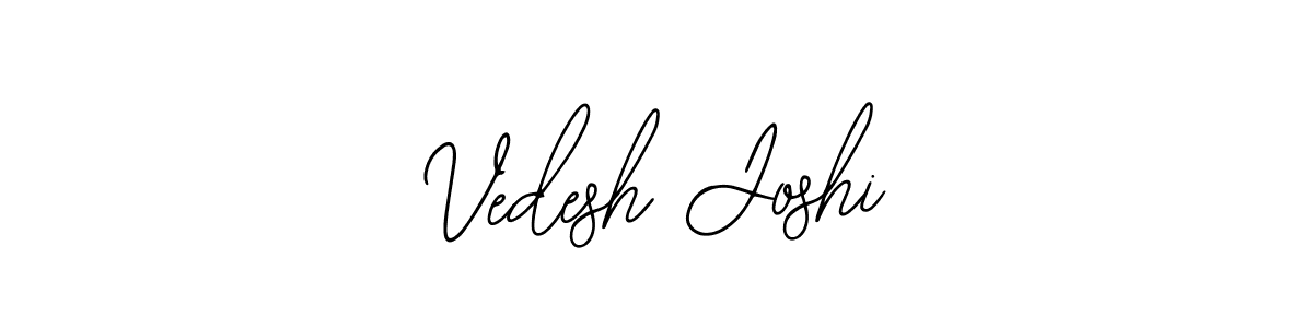Create a beautiful signature design for name Vedesh Joshi. With this signature (Bearetta-2O07w) fonts, you can make a handwritten signature for free. Vedesh Joshi signature style 12 images and pictures png