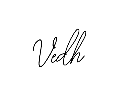 You should practise on your own different ways (Bearetta-2O07w) to write your name (Vedh) in signature. don't let someone else do it for you. Vedh signature style 12 images and pictures png
