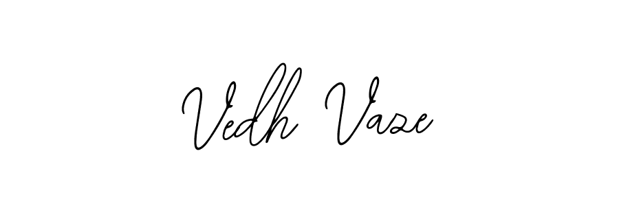 You should practise on your own different ways (Bearetta-2O07w) to write your name (Vedh Vaze) in signature. don't let someone else do it for you. Vedh Vaze signature style 12 images and pictures png