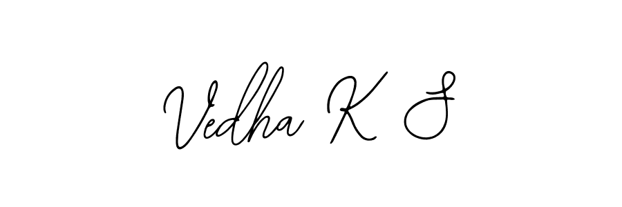 Bearetta-2O07w is a professional signature style that is perfect for those who want to add a touch of class to their signature. It is also a great choice for those who want to make their signature more unique. Get Vedha K S name to fancy signature for free. Vedha K S signature style 12 images and pictures png