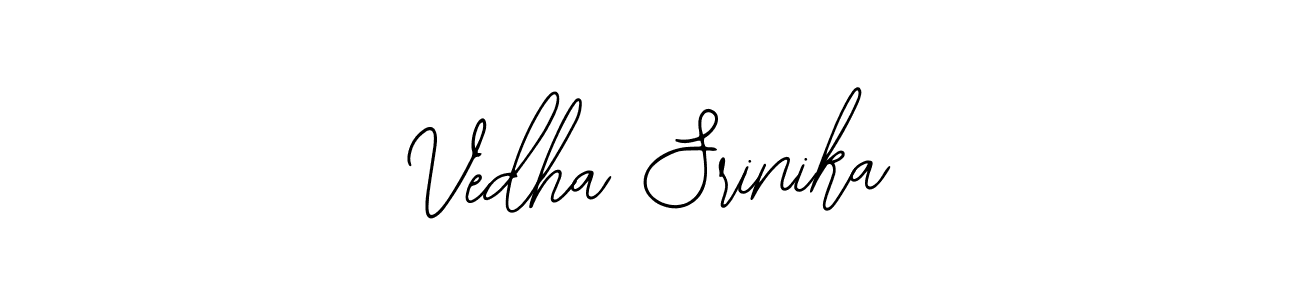 Make a beautiful signature design for name Vedha Srinika. Use this online signature maker to create a handwritten signature for free. Vedha Srinika signature style 12 images and pictures png