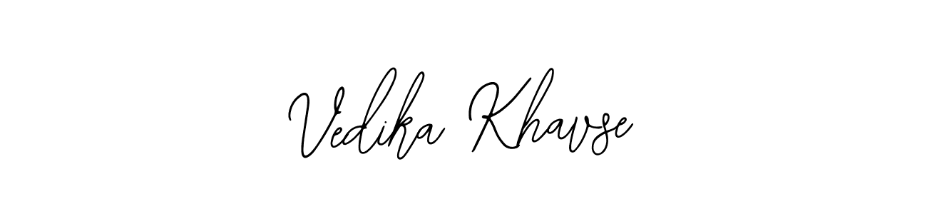 Create a beautiful signature design for name Vedika Khavse. With this signature (Bearetta-2O07w) fonts, you can make a handwritten signature for free. Vedika Khavse signature style 12 images and pictures png