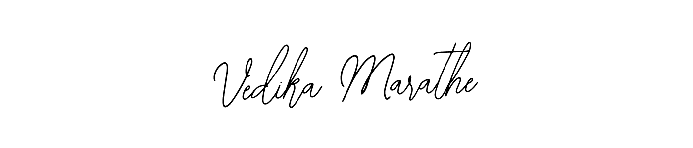 How to make Vedika Marathe name signature. Use Bearetta-2O07w style for creating short signs online. This is the latest handwritten sign. Vedika Marathe signature style 12 images and pictures png