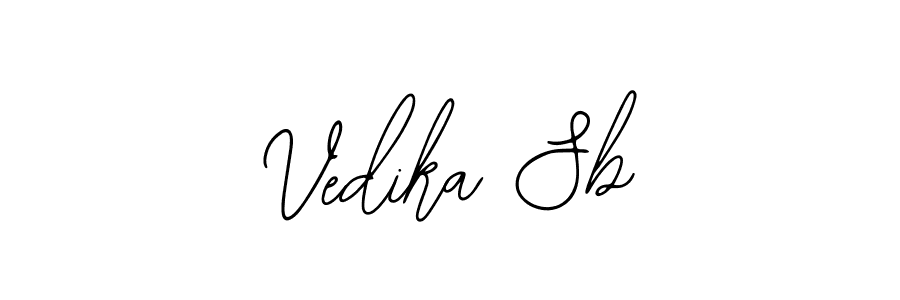 if you are searching for the best signature style for your name Vedika Sb. so please give up your signature search. here we have designed multiple signature styles  using Bearetta-2O07w. Vedika Sb signature style 12 images and pictures png