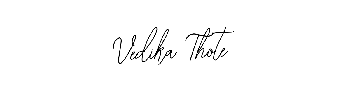 You should practise on your own different ways (Bearetta-2O07w) to write your name (Vedika Thote) in signature. don't let someone else do it for you. Vedika Thote signature style 12 images and pictures png