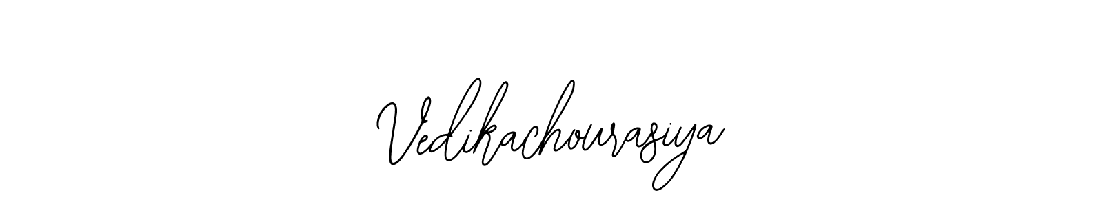 How to make Vedikachourasiya signature? Bearetta-2O07w is a professional autograph style. Create handwritten signature for Vedikachourasiya name. Vedikachourasiya signature style 12 images and pictures png