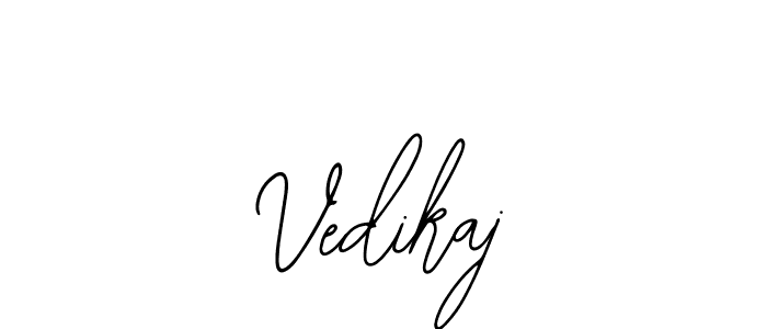 How to make Vedikaj name signature. Use Bearetta-2O07w style for creating short signs online. This is the latest handwritten sign. Vedikaj signature style 12 images and pictures png