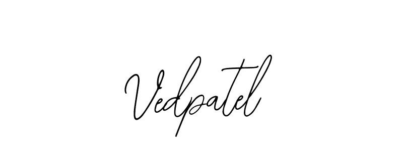 The best way (Bearetta-2O07w) to make a short signature is to pick only two or three words in your name. The name Vedpatel include a total of six letters. For converting this name. Vedpatel signature style 12 images and pictures png