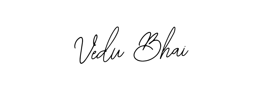 You should practise on your own different ways (Bearetta-2O07w) to write your name (Vedu Bhai) in signature. don't let someone else do it for you. Vedu Bhai signature style 12 images and pictures png