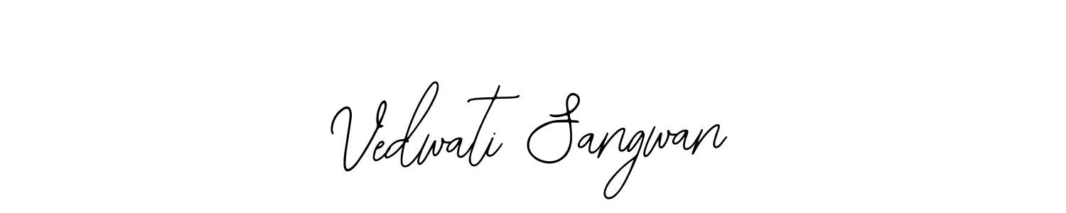 The best way (Bearetta-2O07w) to make a short signature is to pick only two or three words in your name. The name Vedwati Sangwan include a total of six letters. For converting this name. Vedwati Sangwan signature style 12 images and pictures png