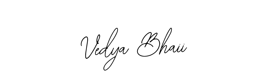 Make a beautiful signature design for name Vedya Bhaii. With this signature (Bearetta-2O07w) style, you can create a handwritten signature for free. Vedya Bhaii signature style 12 images and pictures png