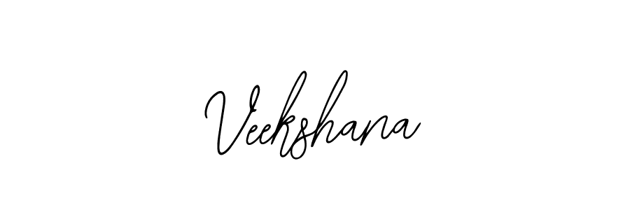 Use a signature maker to create a handwritten signature online. With this signature software, you can design (Bearetta-2O07w) your own signature for name Veekshana. Veekshana signature style 12 images and pictures png