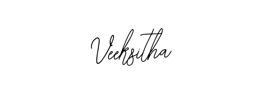 Use a signature maker to create a handwritten signature online. With this signature software, you can design (Bearetta-2O07w) your own signature for name Veeksitha. Veeksitha signature style 12 images and pictures png