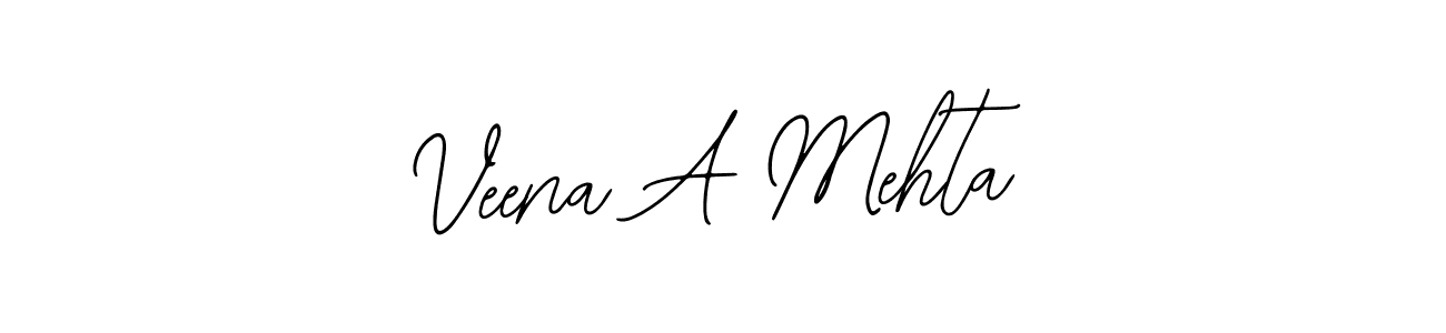 Design your own signature with our free online signature maker. With this signature software, you can create a handwritten (Bearetta-2O07w) signature for name Veena A Mehta. Veena A Mehta signature style 12 images and pictures png